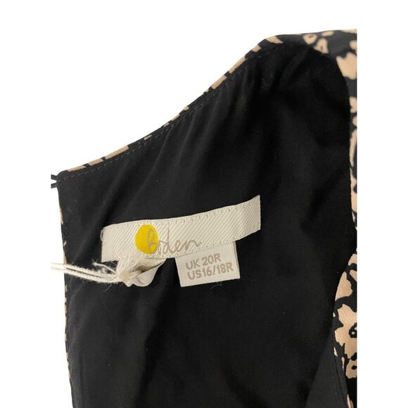 Boden Womens Dress UK 20R US 16-18R Maxi Black Floral Tiered Ruffle D0427 NWT - Picture 4 of 13